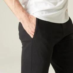 Pantalón Chándal Fitness Algodón Recto Hombre Domyos 120 Negro -Fitness Tienda pantalon chandal fitness algodon recto hombre domyos 120 negro 3