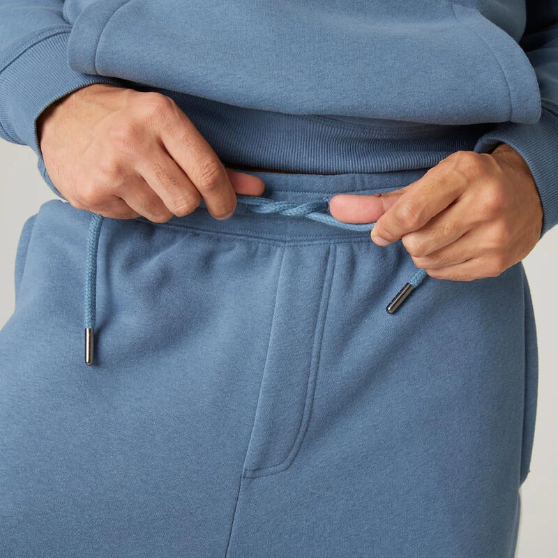 Pantalón Chándal Fitness Felpa Hombre Domyos Azul 7 Pantalón Chándal Fitness Felpa Hombre Domyos Azul - Imagen 5