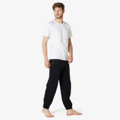 Pantalón Chándal Fitness Felpa Recto Hombre Domyos 500 Negro 11 Pantalón Chándal Fitness Felpa Recto Hombre Domyos 500 Negro -Fitness Tienda pantalon chandal fitness felpa recto hombre domyos 500 negro 3