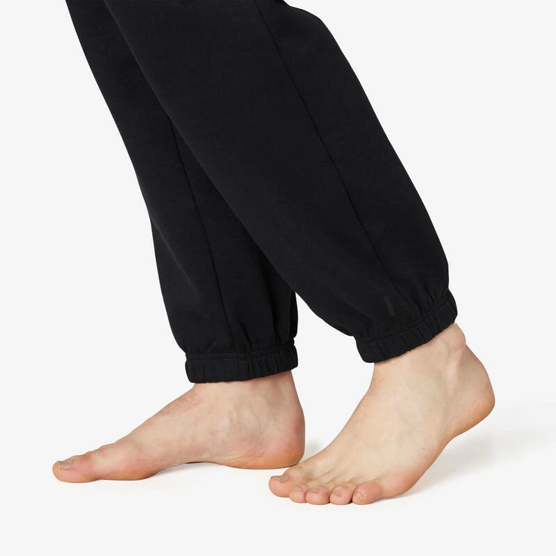 Pantalón Chándal Fitness Felpa Recto Hombre Domyos 500 Negro 7 Pantalón Chándal Fitness Felpa Recto Hombre Domyos 500 Negro - Imagen 5