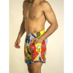 Pantalón Corto Hombre Banbroken RIO Multicolor Amarillo 10 Pantalón Corto Hombre Banbroken RIO Multicolor Amarillo -Fitness Tienda pantalon corto hombre banbroken rio multicolor amarillo 3