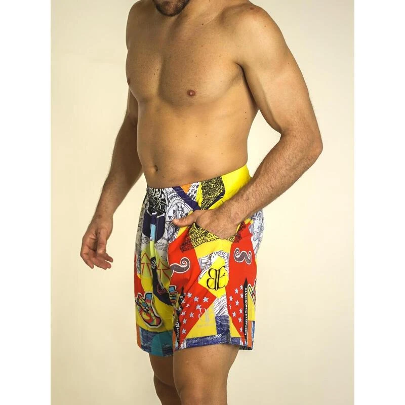 Pantalón Corto Hombre Banbroken RIO Multicolor Amarillo 6 Pantalón Corto Hombre Banbroken RIO Multicolor Amarillo - Imagen 4