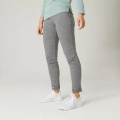 Pantalón Jogger De Fitness Domyos 500 De Mujer Gris Ajustado