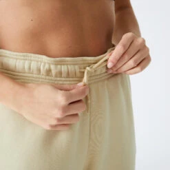 Pantalón Jogger Fitness 520 Mujer Beis Holgado -Fitness Tienda pantalon jogger fitness 520 mujer beis holgado 2