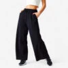 Pantalón Jogger Fitness 520 Mujer Negro Flare -Fitness Tienda pantalon jogger fitness 520 mujer negro flare