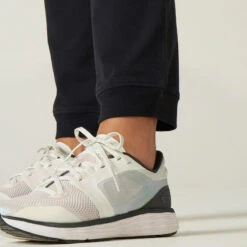 Pantalón Jogger Fitness Corte Recto Algodón Mujer Domyos 120 Negro -Fitness Tienda pantalon jogger fitness corte recto algodon mujer domyos 120 negro 4