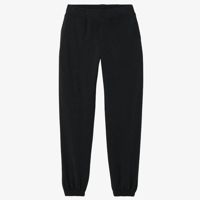 Pantalón Jogger Fitness Recto Algodón Mujer Domyos Negro 7 Pantalón Jogger Fitness Recto Algodón Mujer Domyos Negro - Imagen 5