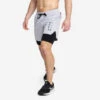Shorts Con Malla Compresión 2 En 1 Hombre Premium 0.1 - XL - Gris Perla -Fitness Tienda shorts con malla compresion 2 en 1 hombre premium 01 xl gris perla