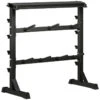 Soporte Para Barras Mancuernas Y Pesas HOMCOM 100x55x102 Cm Negro