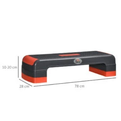 Step De Aeróbic Altura Ajustable 10/15/20 Cm HOMCOM 78x28x20 Cm Rojo -Fitness Tienda step de aerobic altura ajustable 101520 cm homcom 78x28x20 cm rojo 2