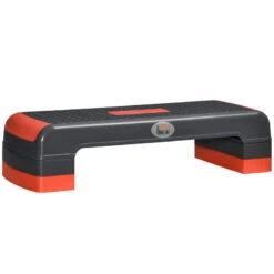 Step De Aeróbic Altura Ajustable 10/15/20 Cm HOMCOM 78x28x20 Cm Rojo