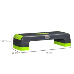 Step De Aeróbic Altura Ajustable 10/15/20 Cm HOMCOM 78x28x20 Cm Verde -Fitness Tienda step de aerobic altura ajustable 101520 cm homcom 78x28x20 cm verde 2