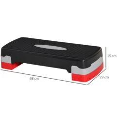 Step Fitness HOMCOM Negro, Gris, Rojo 68x29x15 Cm -Fitness Tienda step fitness homcom negro gris rojo 68x29x15 cm 2