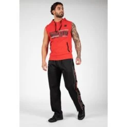 Sudadera Sin Mangas Con Capucha Poliéster Hombre GORILLA WEAR Melbourne Rojo -Fitness Tienda sudadera sin mangas con capucha poliester hombre gorilla wear melbourne rojo 2