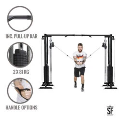 Supfit Hallador Cable Pull Tower- Basement Edition - Negro -Fitness Tienda supfit hallador cable pull tower basement edition negro 2