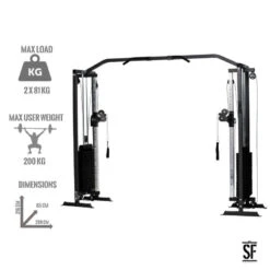 Supfit Hallador Cable Pull Tower Negro -Fitness Tienda supfit hallador cable pull tower negro 3