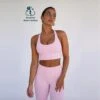 Top Deportivo Fitness Sostenible Poliéster Mujer Fitplanet Posidonia Rosa
