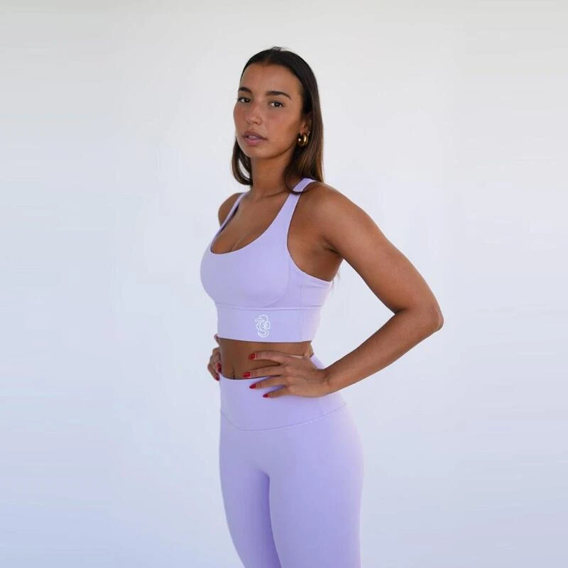 Top Deportivo Fitness Sostenible Poliéster Mujer Fitplanet Seahorse Lila 4 Top Deportivo Fitness Sostenible Poliéster Mujer Fitplanet Seahorse Lila - Imagen 2