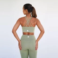 Top Deportivo Fitness Sostenible Poliéster Mujer Fitplanet Seaturtle Verde -Fitness Tienda top deportivo fitness sostenible poliester mujer fitplanet seaturtle verde 3