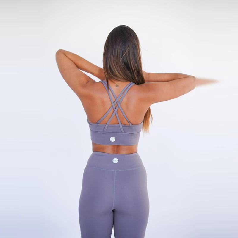 Top Deportivo Fitness Sostenible Poliéster Mujer Fitplanet Shark Gris 6 Top Deportivo Fitness Sostenible Poliéster Mujer Fitplanet Shark Gris - Imagen 4