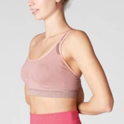 Top Sujetador Deportivo Mujer Comfort Yoga Relleno Extraible Rosa Pastel -Fitness Tienda top sujetador deportivo mujer comfort yoga relleno extraible rosa pastel 3